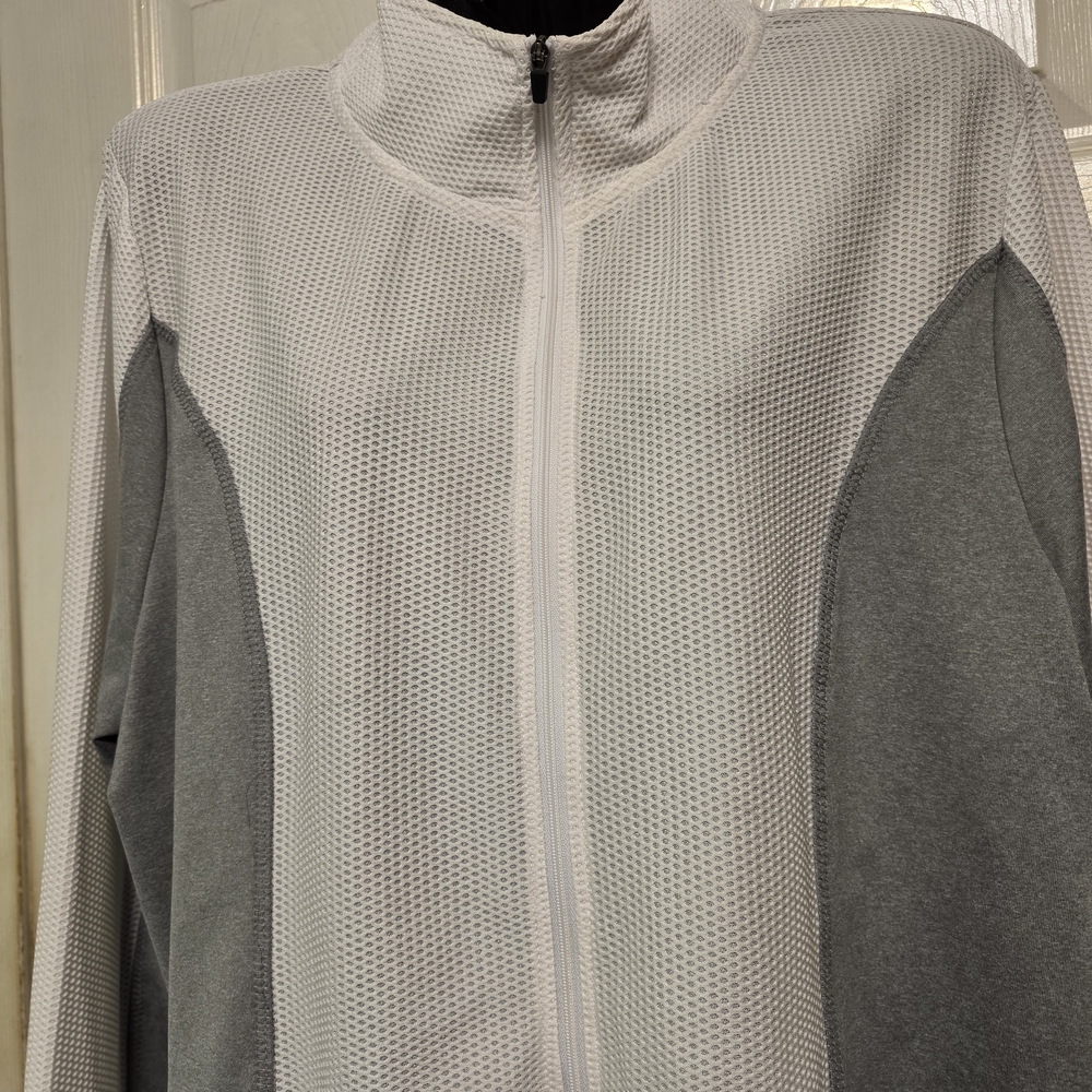 Masseys Women's Two-Tone Zip-Up Jacket